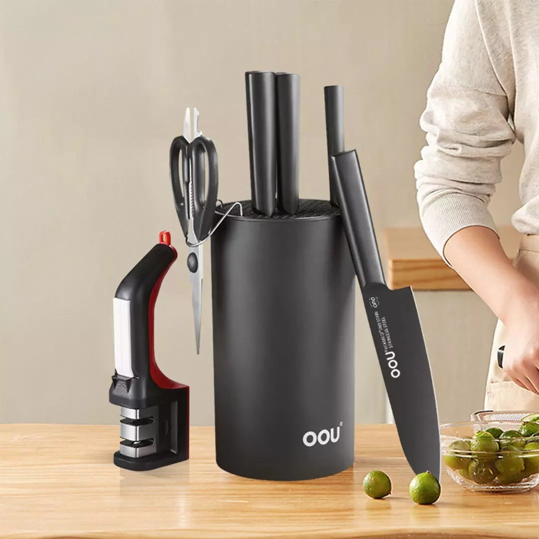 Black Blade Antibacterial Series Knife Seven Sets