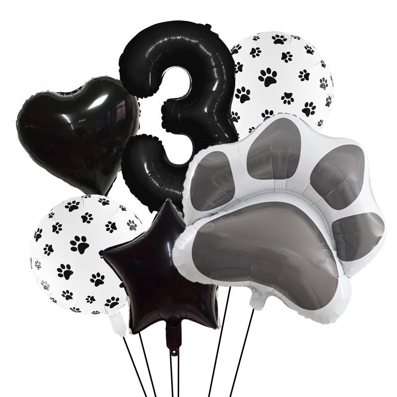 Animal Party Dog Cat's Paw Aluminum Balloon