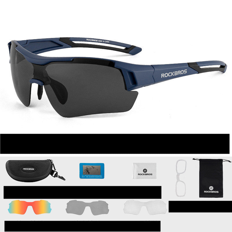 New Cycling Glasses Polarized Color Changing Windproof Myopia Running Sports