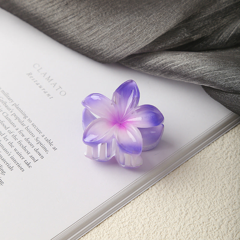 4cm Bauhinia Small Hair Grabbing Clip Simple Plumeria Rubra Bath Hair Clip