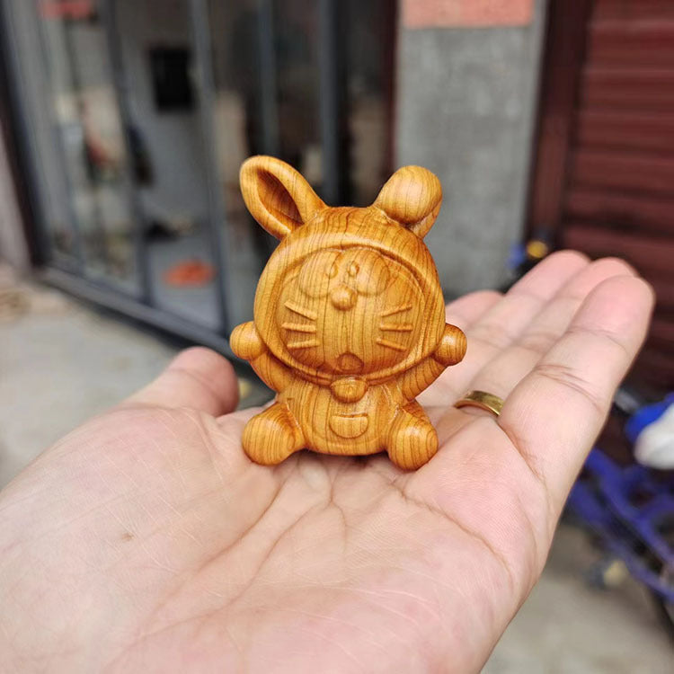 Arborvitae Wood Carving Aodao Cat Creative Crafts