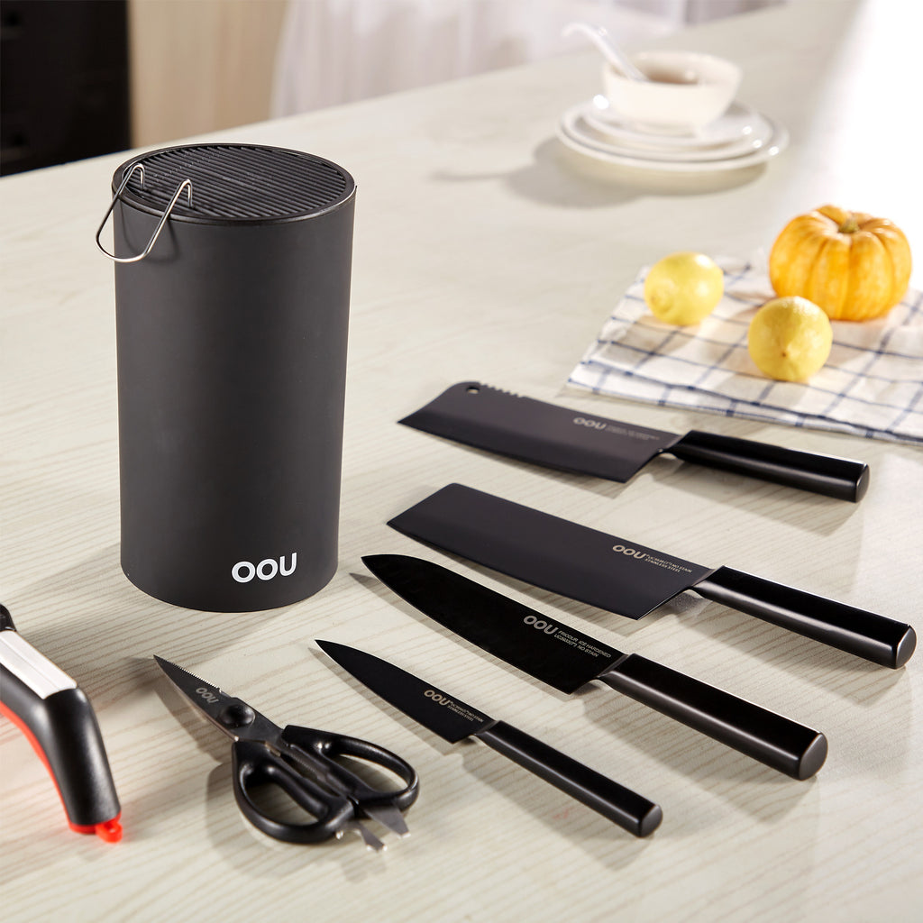 Black Blade Antibacterial Series Knife Seven Sets