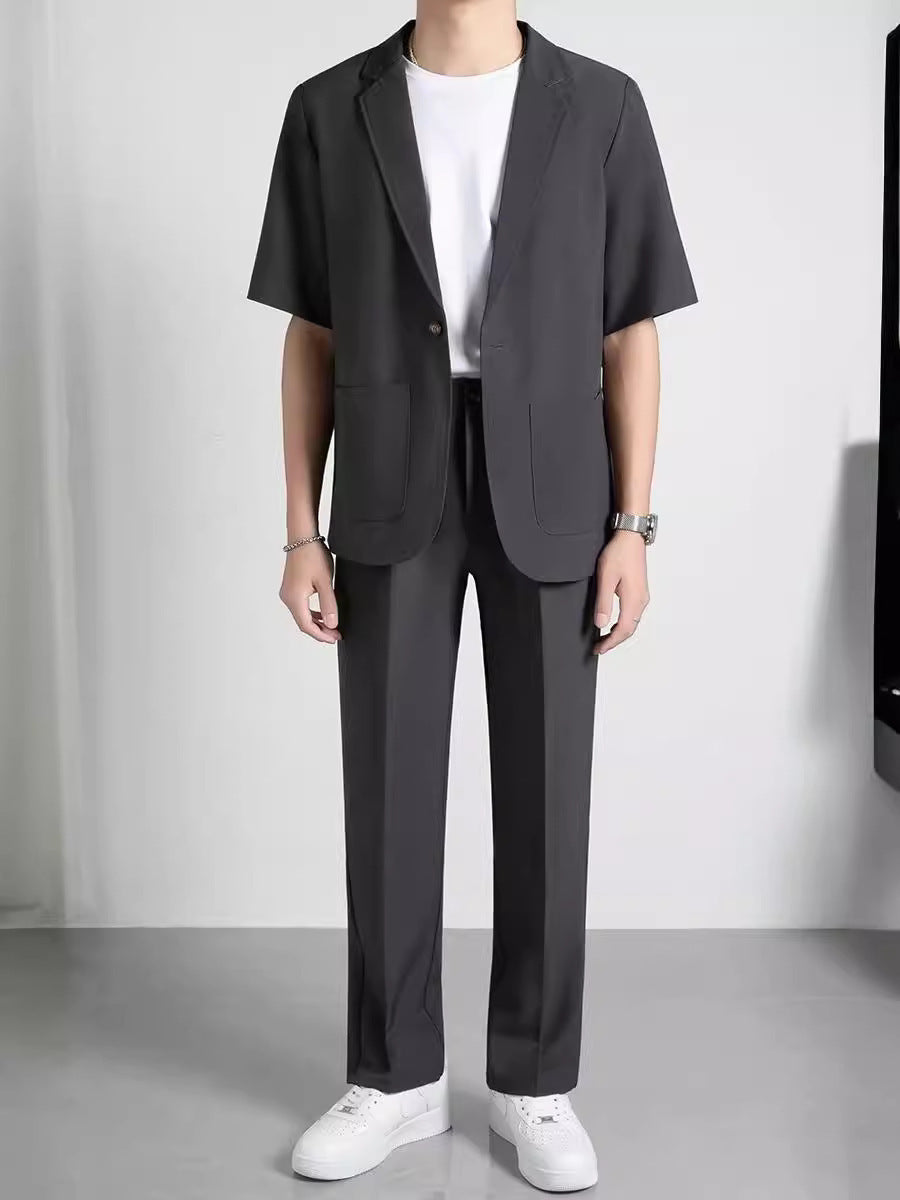 Fashionable All-matching Handsome Half Sleeve Small Suit Suit