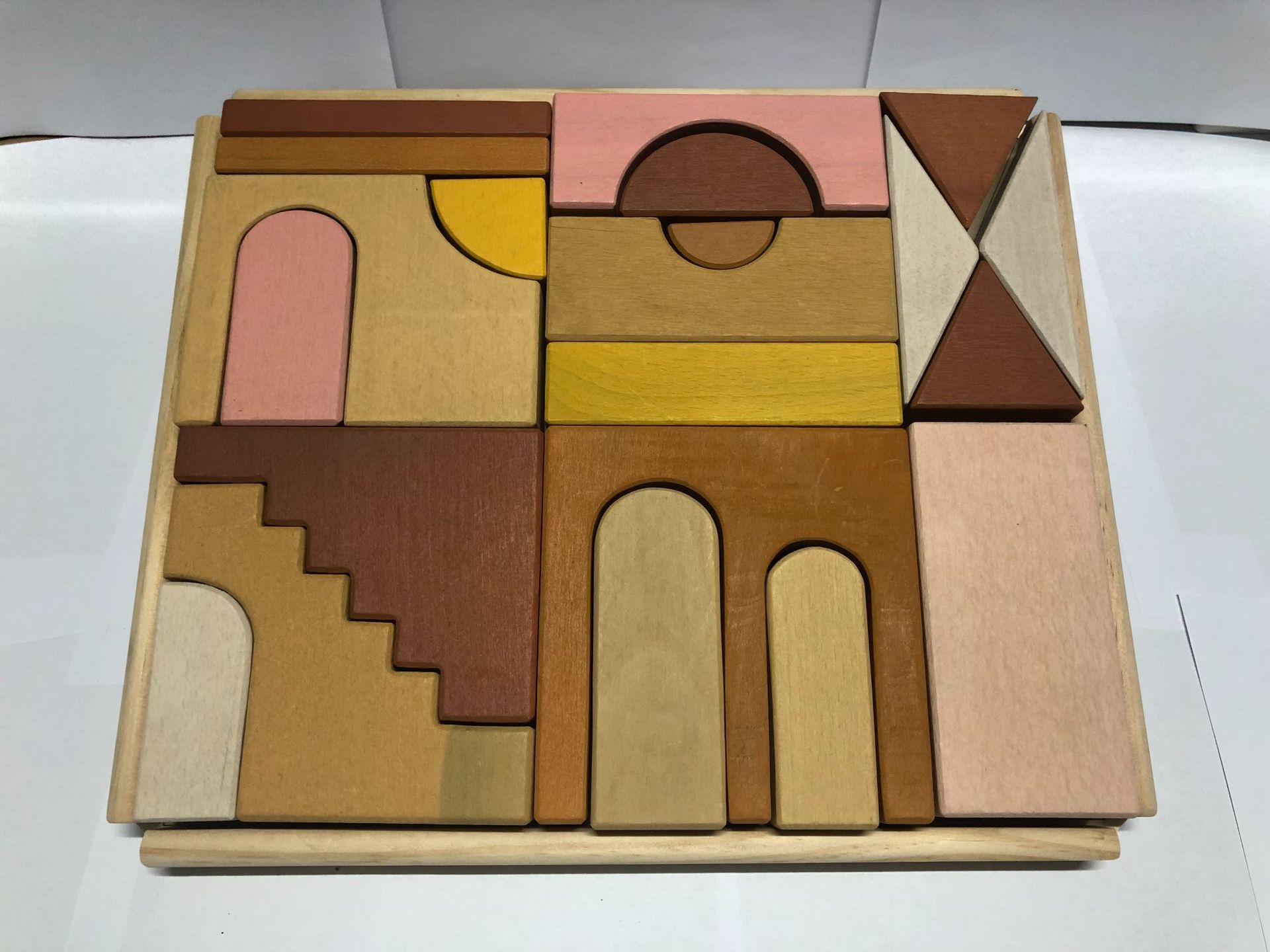 Early education stacking high blocks