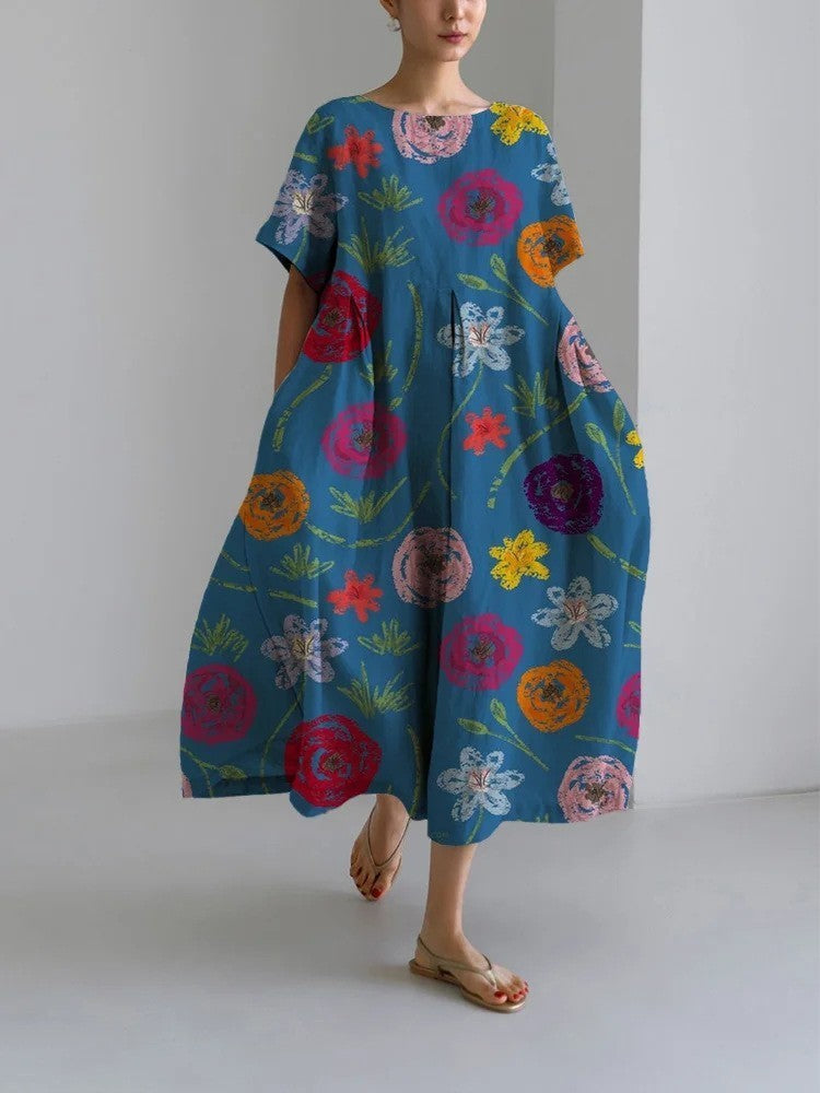 3D Pull Frame Craft Leisure Fashion Lady Dress