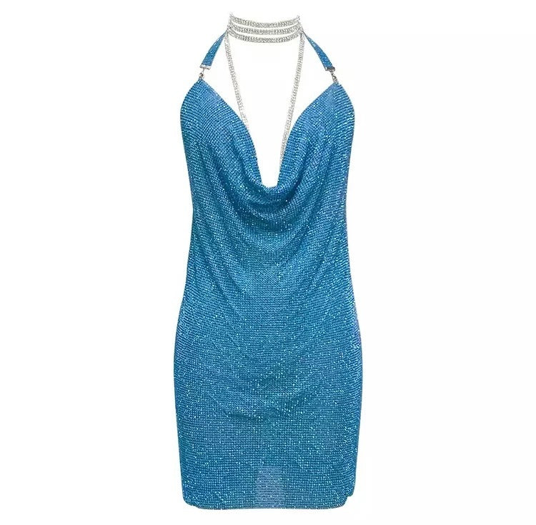 Women's Rhinestone Panel Costume Dress