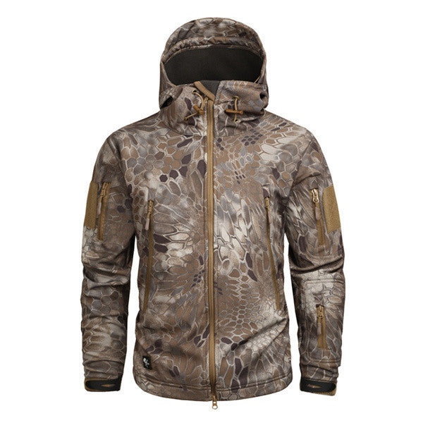Male Digital Camouflage Fleece Female Waterproof And Breathable Mountaineering Suit