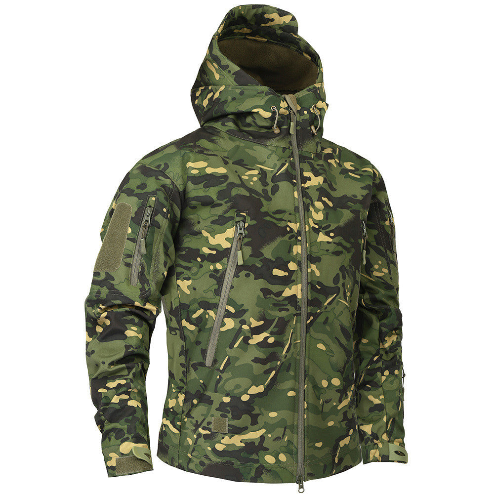 Male Digital Camouflage Fleece Female Waterproof And Breathable Mountaineering Suit