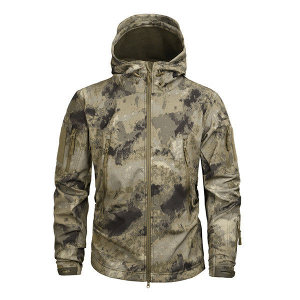 Male Digital Camouflage Fleece Female Waterproof And Breathable Mountaineering Suit