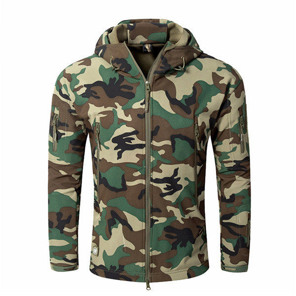 Male Digital Camouflage Fleece Female Waterproof And Breathable Mountaineering Suit