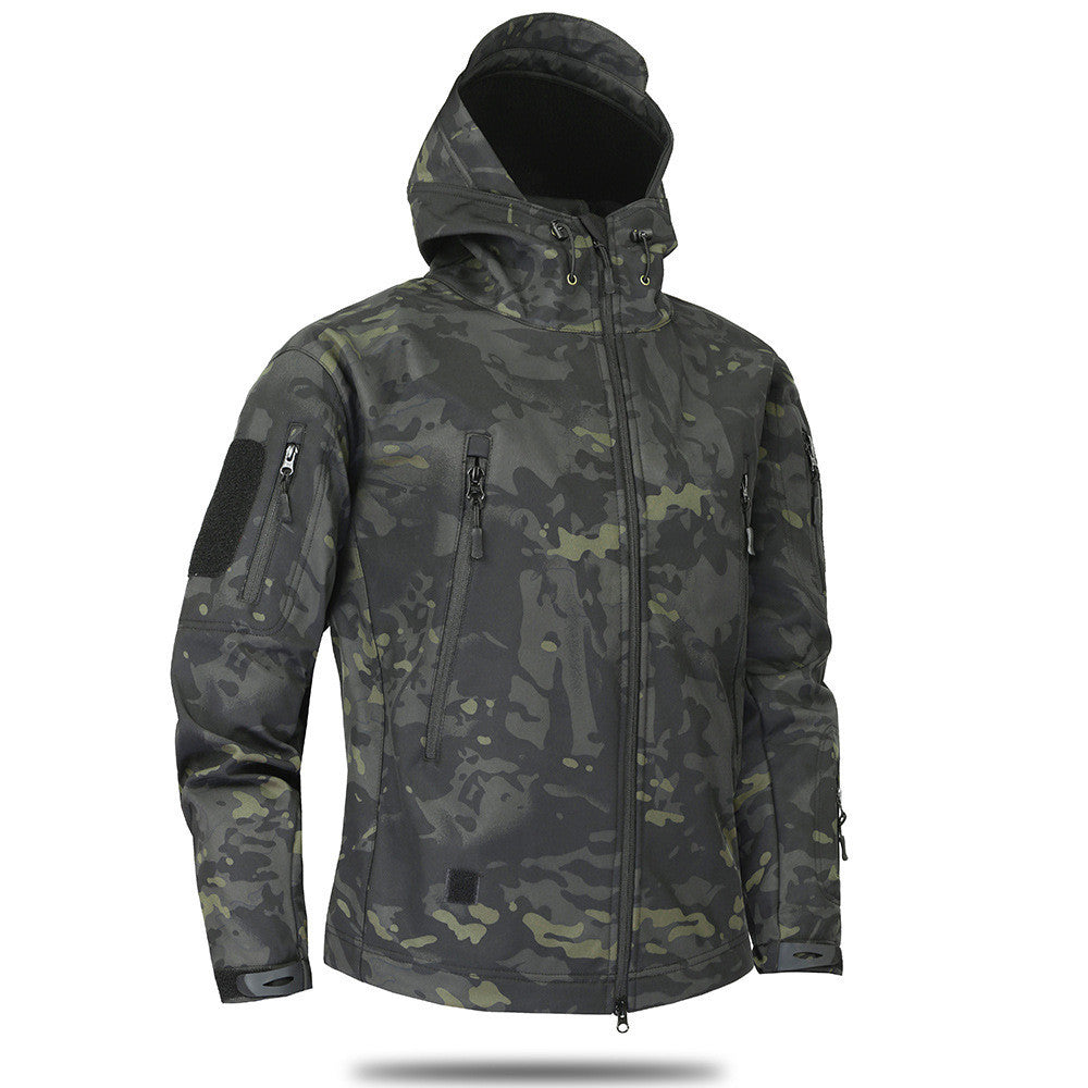 Male Digital Camouflage Fleece Female Waterproof And Breathable Mountaineering Suit