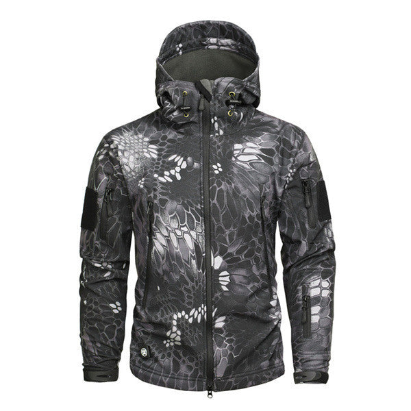 Male Digital Camouflage Fleece Female Waterproof And Breathable Mountaineering Suit