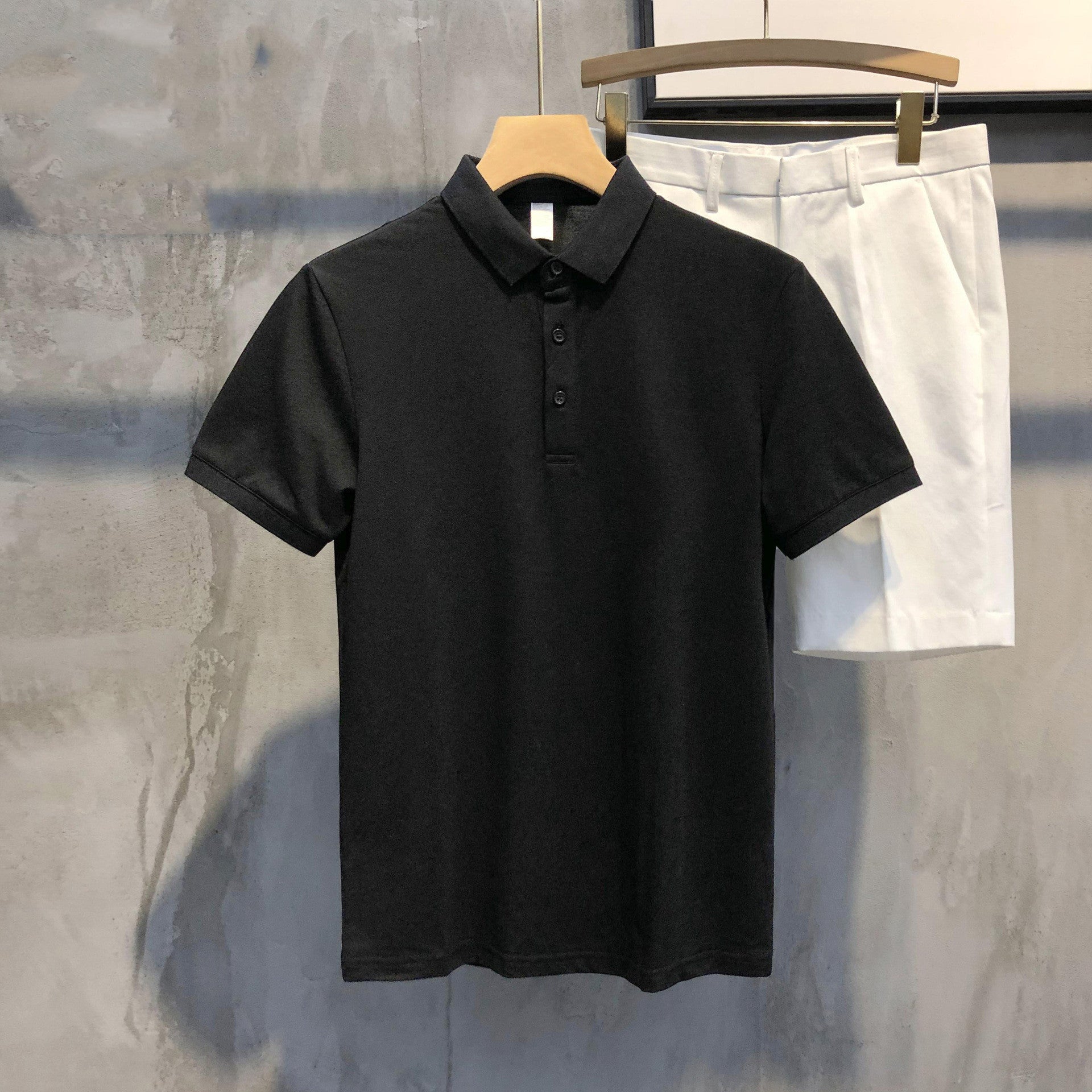 Trendy All-Match Short-Sleeved T-Shirt Slim Polo Shirt Top