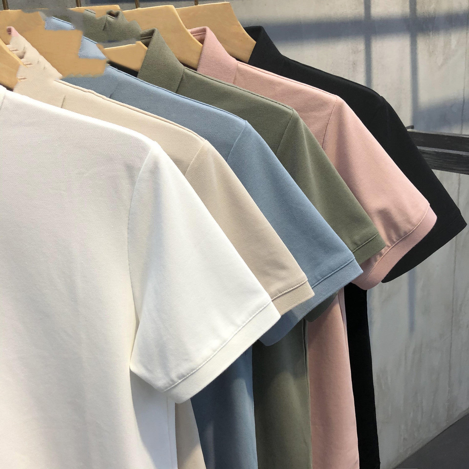 Trendy All-Match Short-Sleeved T-Shirt Slim Polo Shirt Top