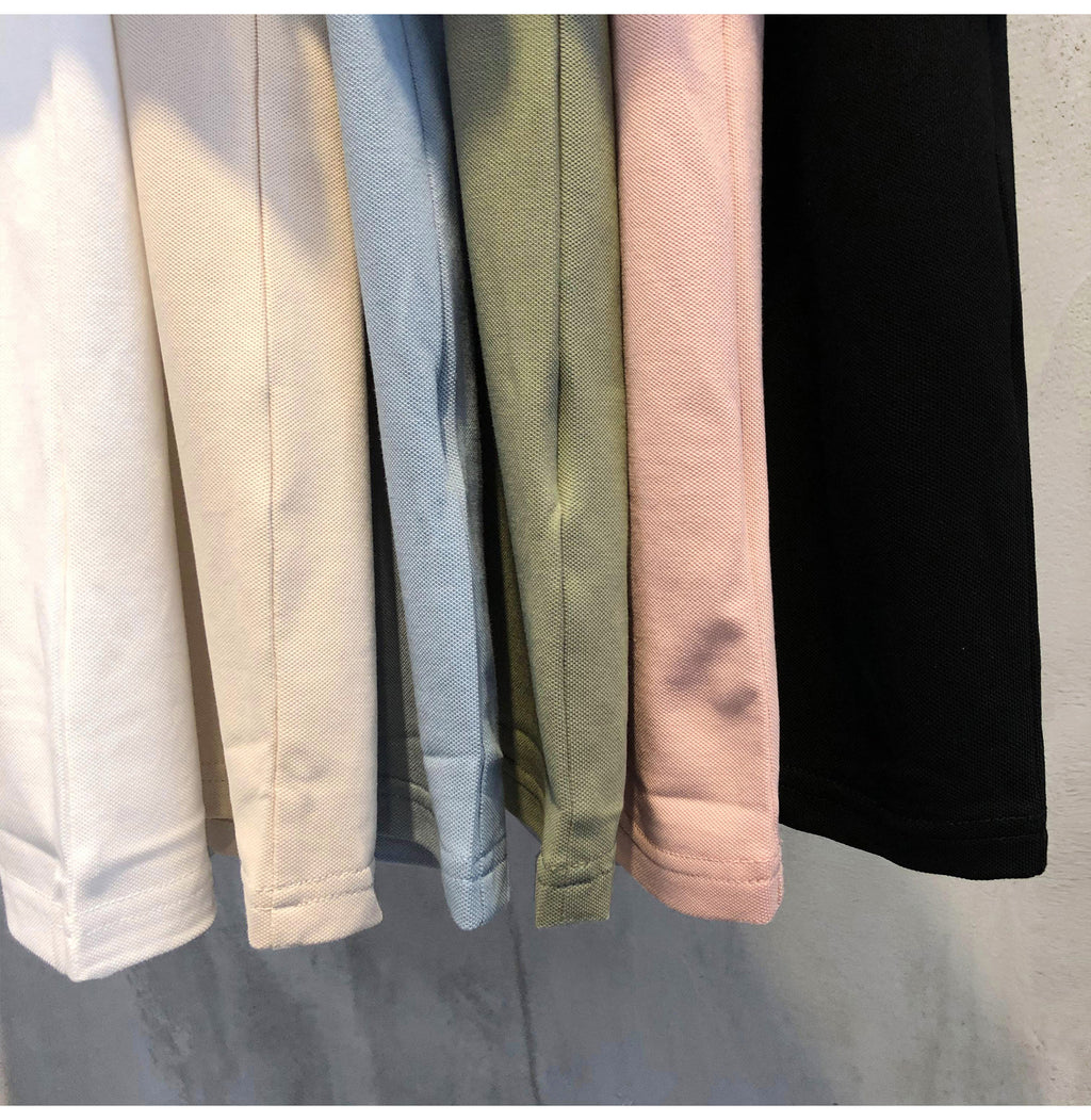 Trendy All-Match Short-Sleeved T-Shirt Slim Polo Shirt Top