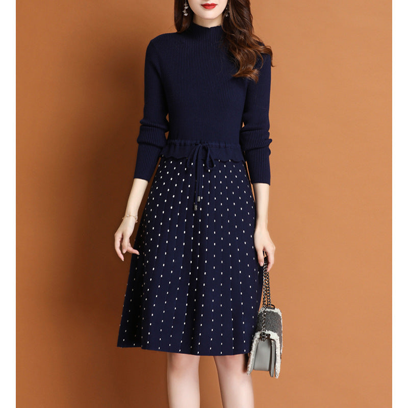 Knit Dress Mid-length Bottoming Shirt Knitted Dress