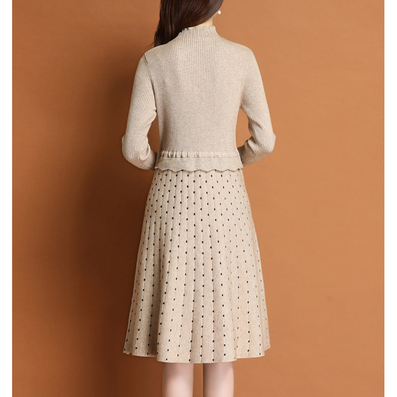 Knit Dress Mid-length Bottoming Shirt Knitted Dress