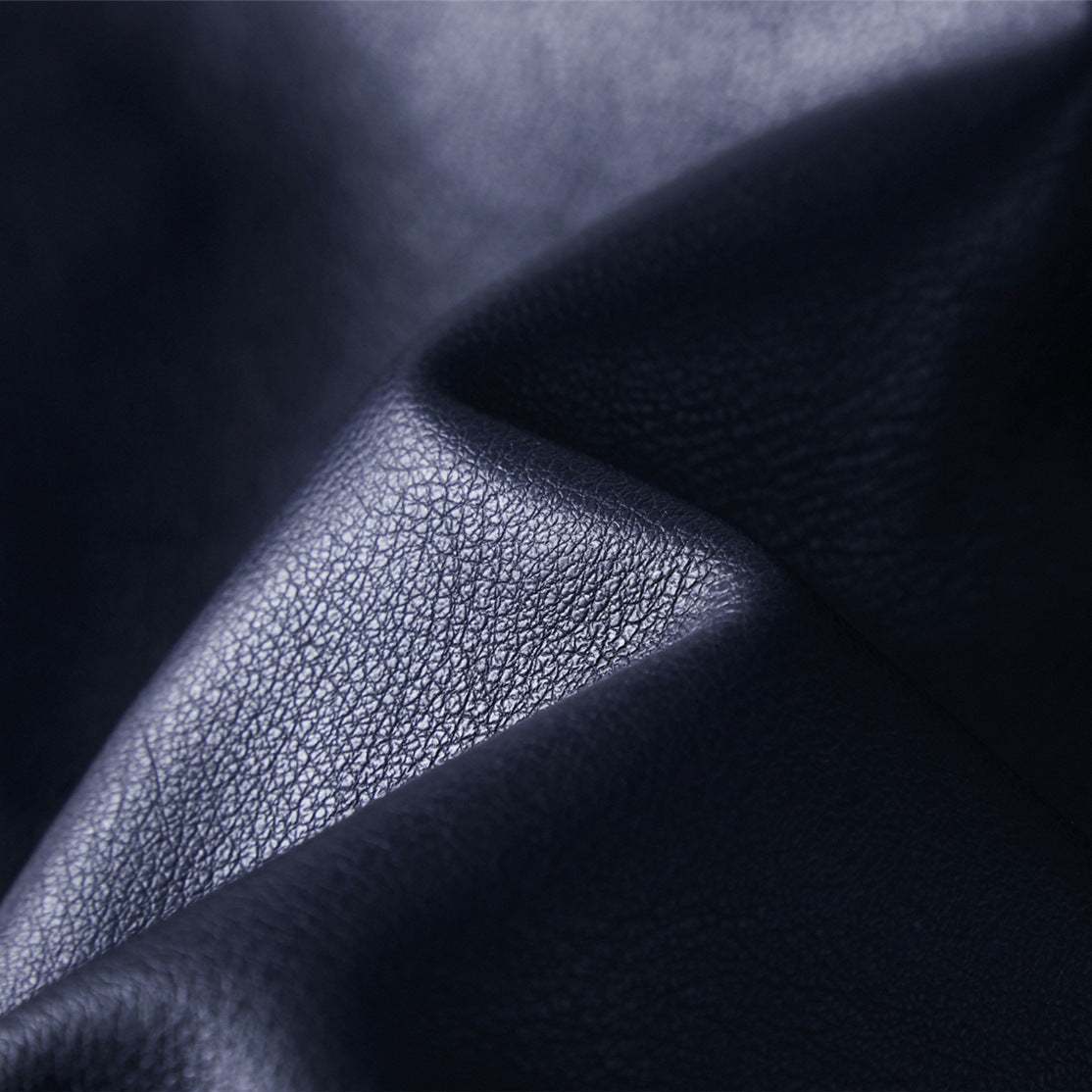 Solid Color Men's Pu Leather Jacket Motorcycle Suit