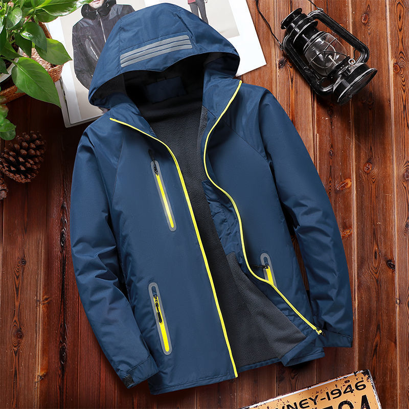 Men's Loose Large Size Cotton-Padded Jacket Warm Hiking Jacket