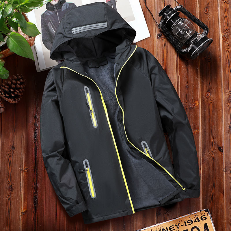 Men's Loose Large Size Cotton-Padded Jacket Warm Hiking Jacket