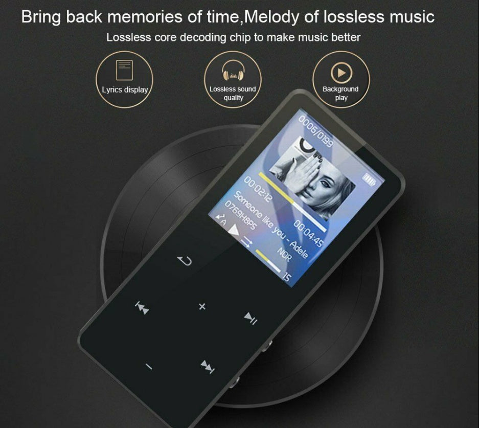 Bluetooth MP3 Player - Card Touch Screen External Mini Walkman