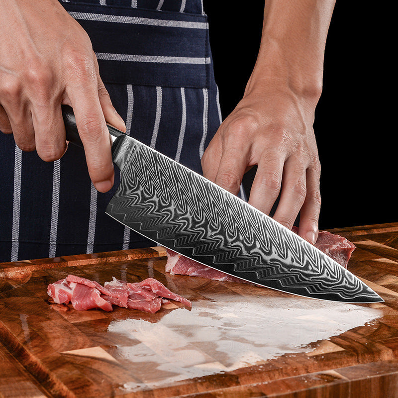 Damascus Fishbone Chef's Knife