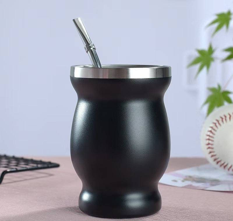 Stainless Steel Pear-shaped Tea Cup Insulation Double Layer