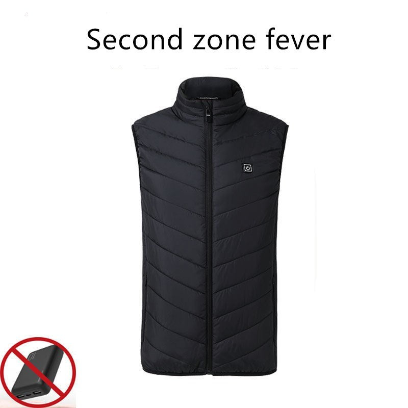 USB charging heating stand collar cotton jacket