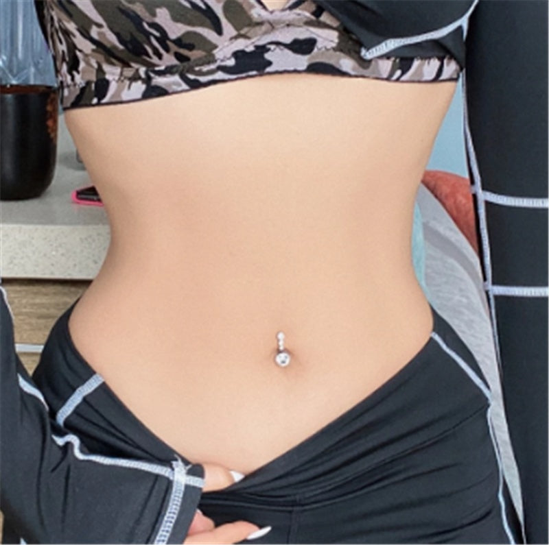 925 Sterling Silver Hypoallergenic Multi-diamond Zircon Umbilical Nail