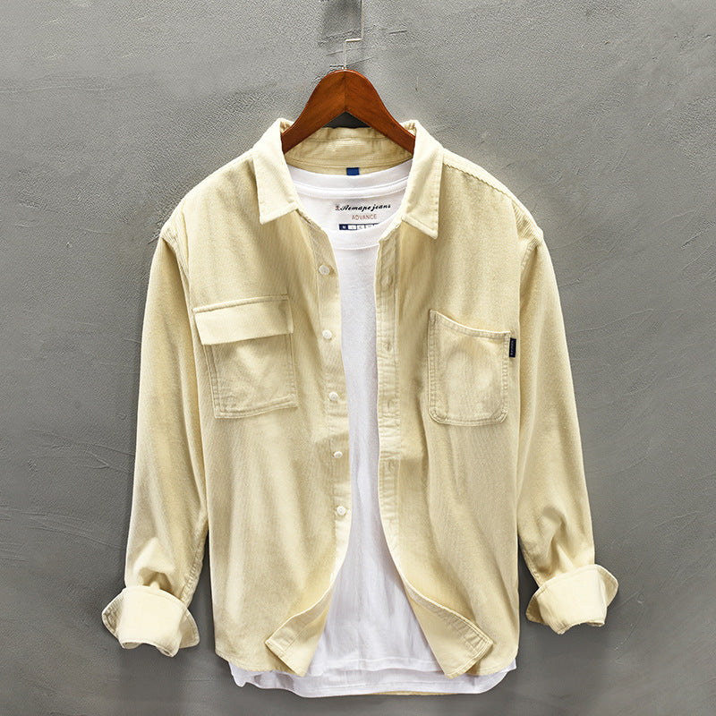 Cotton Long-Sleeved Shirt Casual Men's Jacket