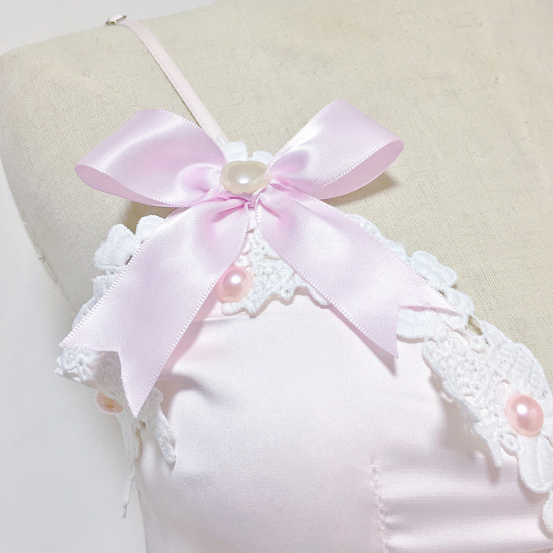 Sweet Girl, Lace Bow, Careful Night Skirt Dress, Soft Texture And Comfortable