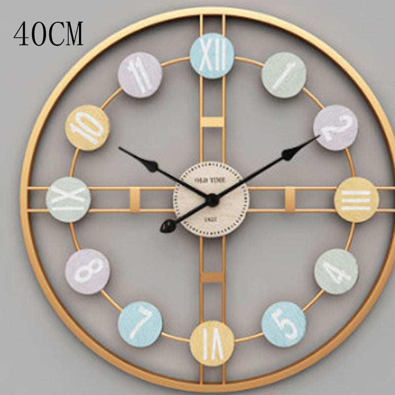 Creative And Simple Craft Wrought Iron Clock