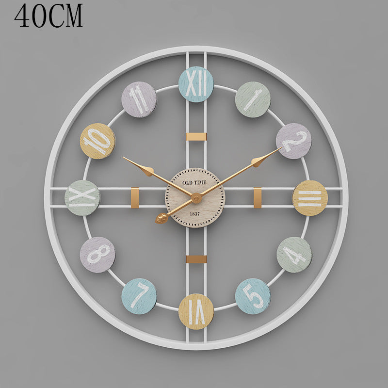 Creative And Simple Craft Wrought Iron Clock