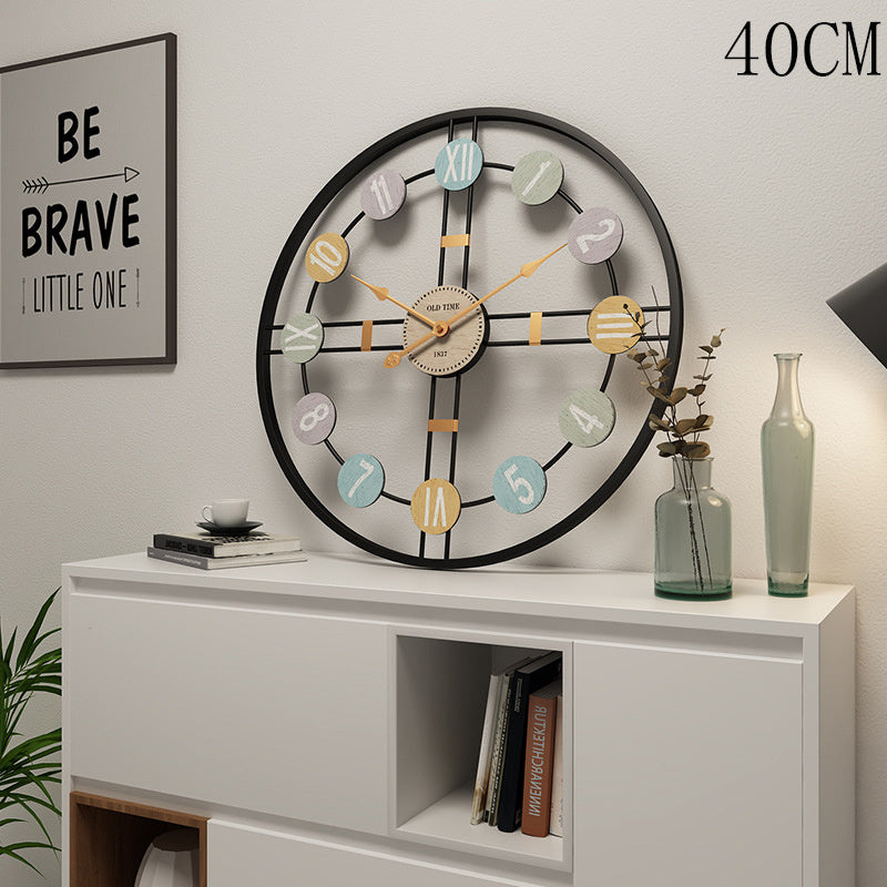 Creative And Simple Craft Wrought Iron Clock