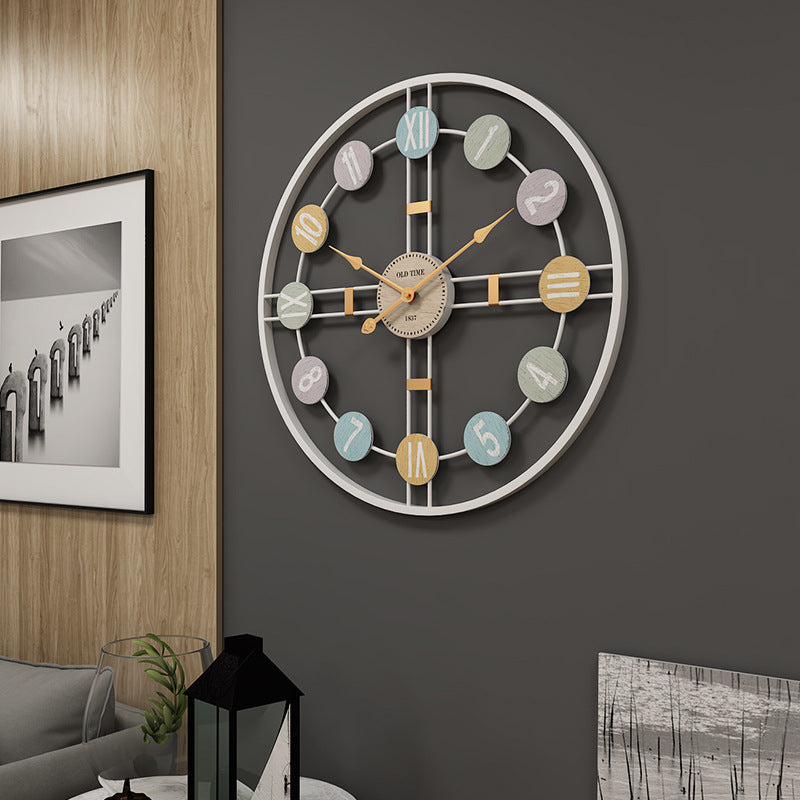 Creative And Simple Craft Wrought Iron Clock
