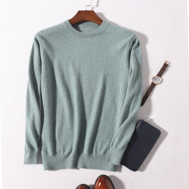 Men's Round Neck Pullover Slimming Business Casual Plus Size Sweater