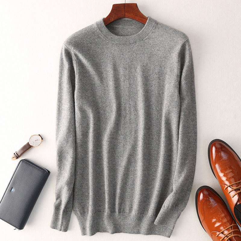 Men's Round Neck Pullover Slimming Business Casual Plus Size Sweater