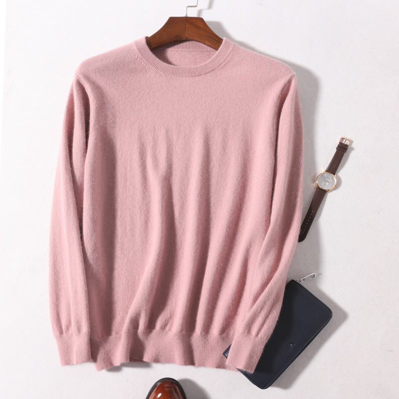 Men's Round Neck Pullover Slimming Business Casual Plus Size Sweater