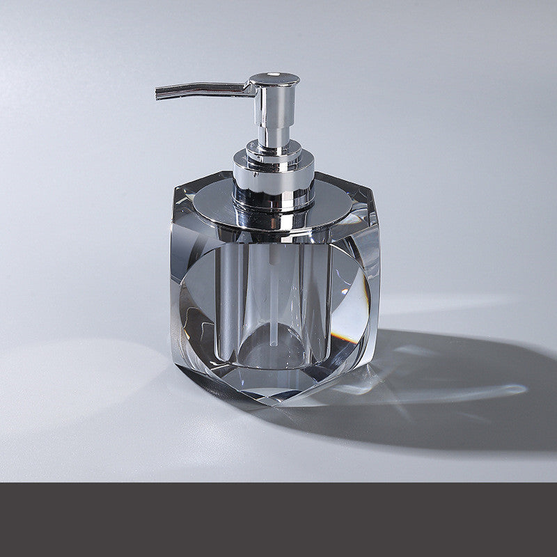 Ins European Style Light Luxury Crystal Hand Soap Bottle Soap Liquid Bottle Home Hotel High-End Soft Press Type Lotion Bottle