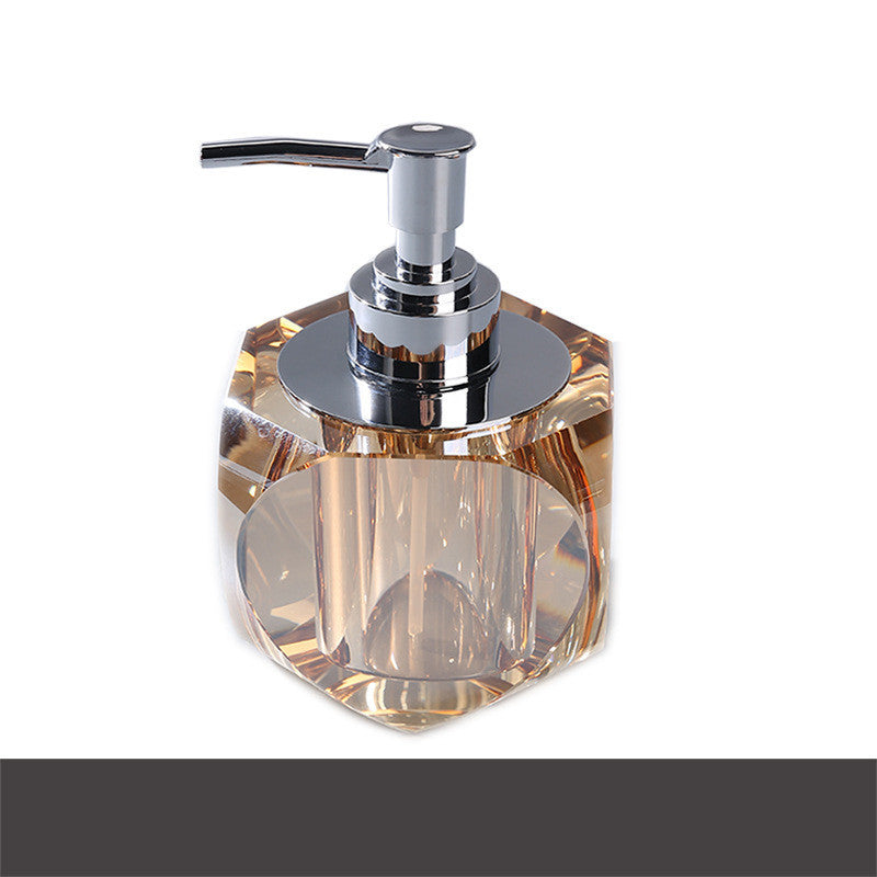 Ins European Style Light Luxury Crystal Hand Soap Bottle Soap Liquid Bottle Home Hotel High-End Soft Press Type Lotion Bottle