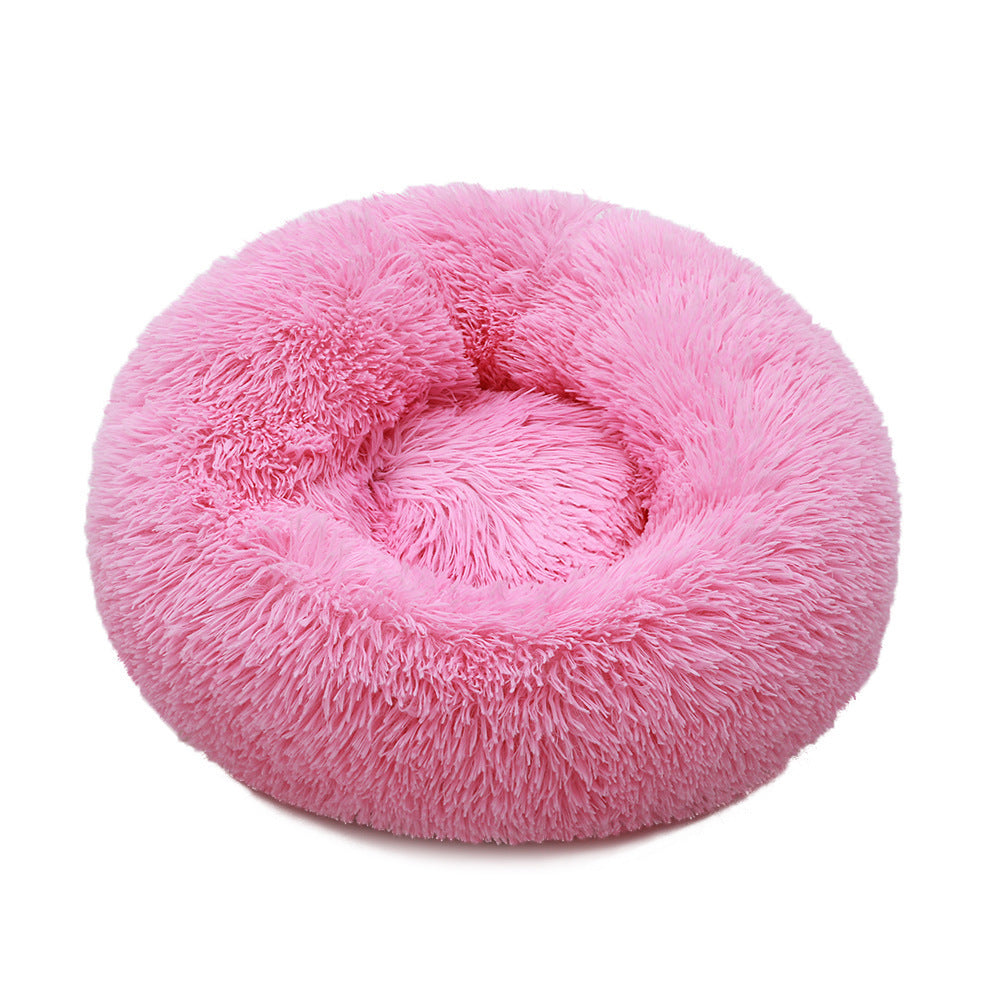 Super Soft Plush Round Removable And Washable Cushion Winter Pet Supplies
