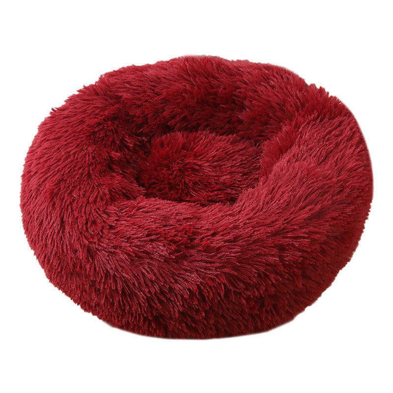 Super Soft Plush Round Removable And Washable Cushion Winter Pet Supplies