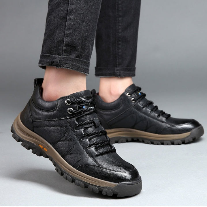 Winter Men's Cotton Shoes Wool Sports Leather Shoes