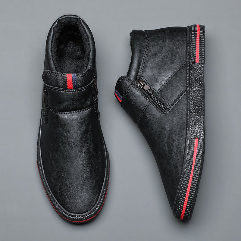 High-top Casual Shoes Leather Trend Men's Boots