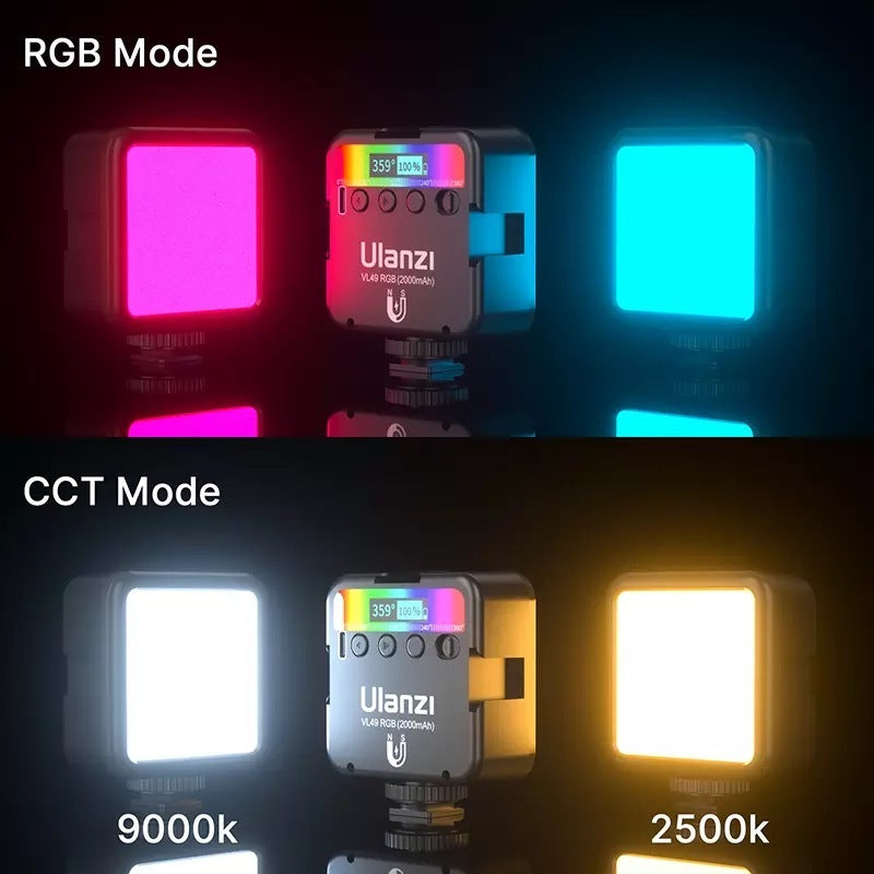 Ulanzi Excellent Basket VL49 Mini RGB Fill Light Pocket Portable Small Led Vog Full Color Light
