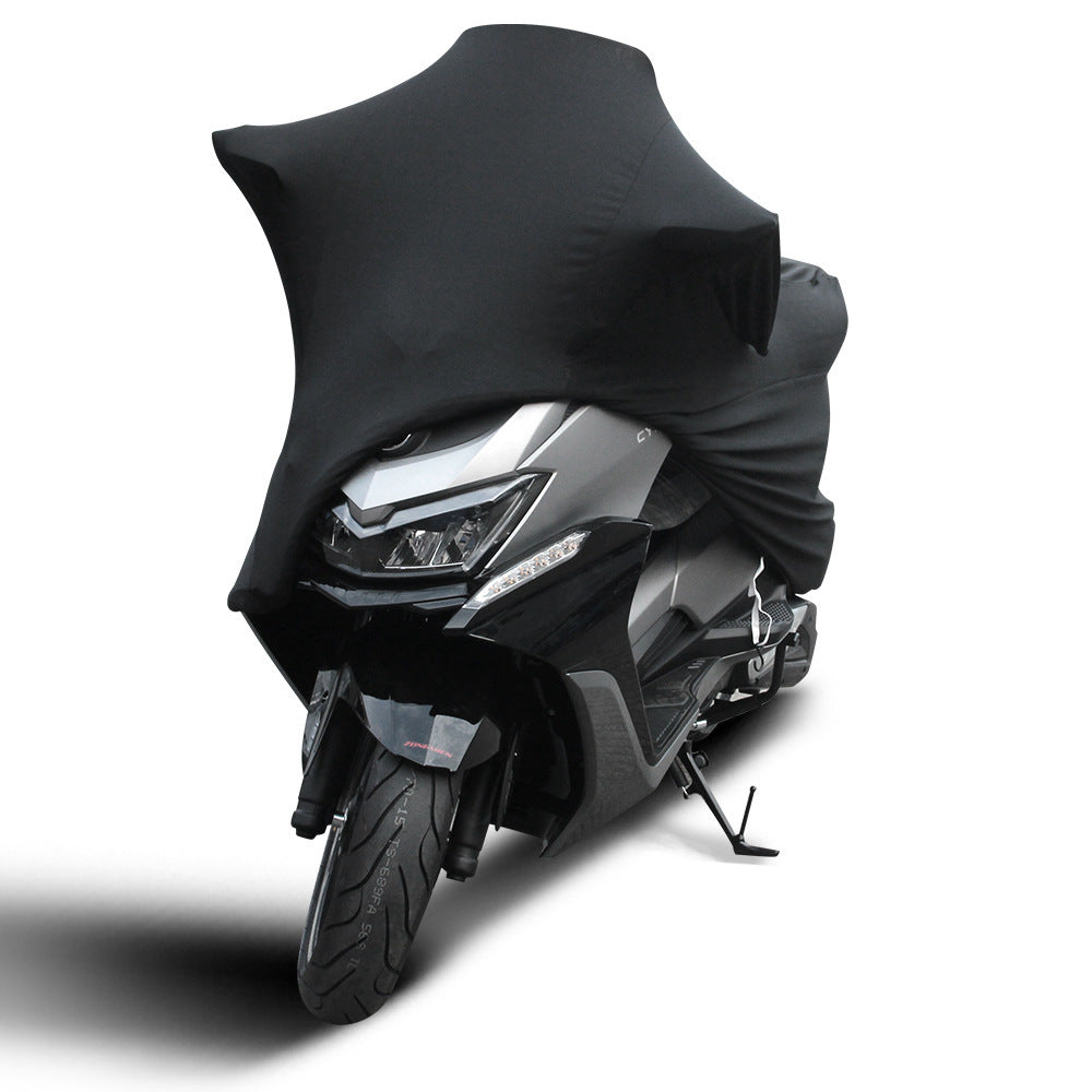 Four-Sided Stretch Cloth Motorcycle Jacket For Indoor Use, Tight-Fitting Stretch Motorcycle Cover