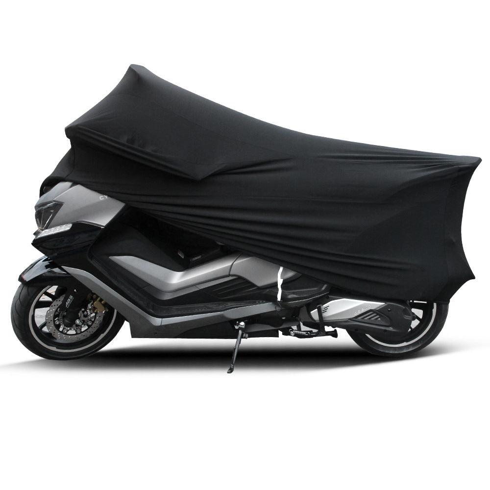 Four-Sided Stretch Cloth Motorcycle Jacket For Indoor Use, Tight-Fitting Stretch Motorcycle Cover