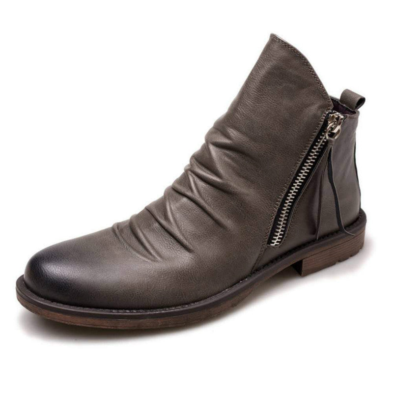 Men's Leather Casual Men's Shoes Chelsea Boots