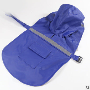 Pet Raincoat Dog Raincoat Labrador Golden Retriever Large and Medium-sized Dog Reflective Waterproof Snowproof Big Dog Clothes