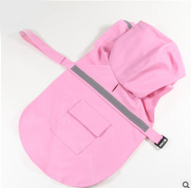 Pet Raincoat Dog Raincoat Labrador Golden Retriever Large and Medium-sized Dog Reflective Waterproof Snowproof Big Dog Clothes